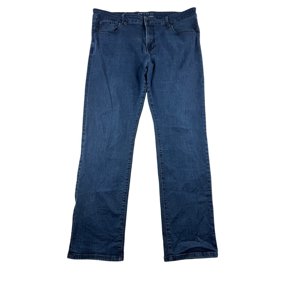 Twillory Tailored Fit Performance Jeans Mens 38x32 Dark Wash Technical Denim